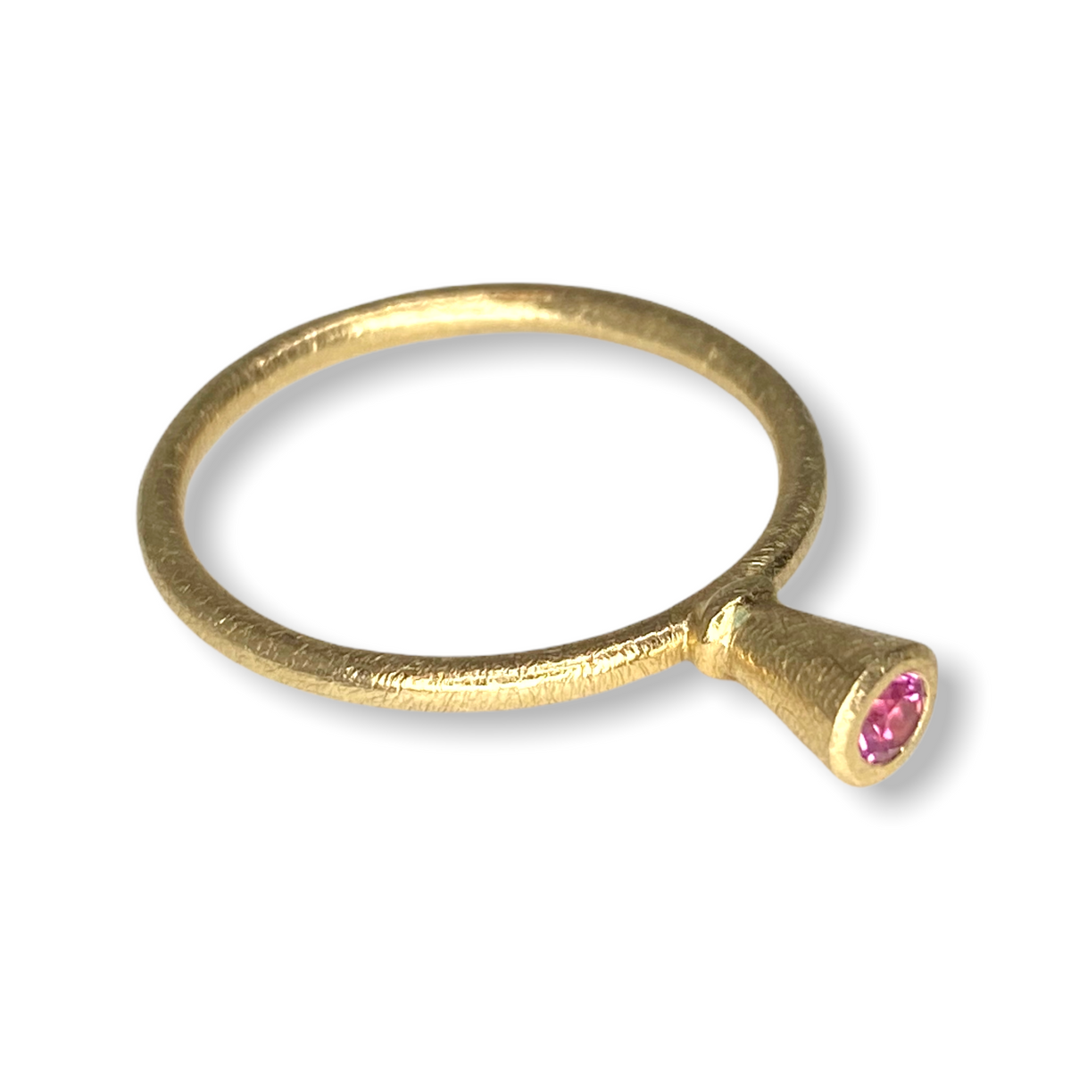 Victoria V-Cone Shaped Stacker | Gold Stacking Ring | Choose Your Metal And Gemstones