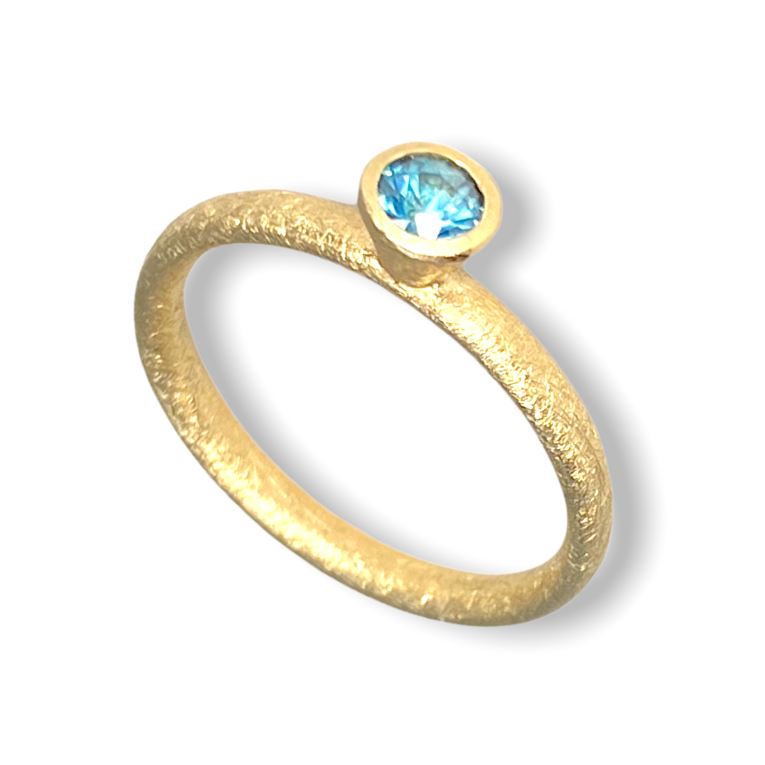 Sylvia Cone Shaped Stacker | Gold Stacking Ring | Choose Your Metal And Gemstones