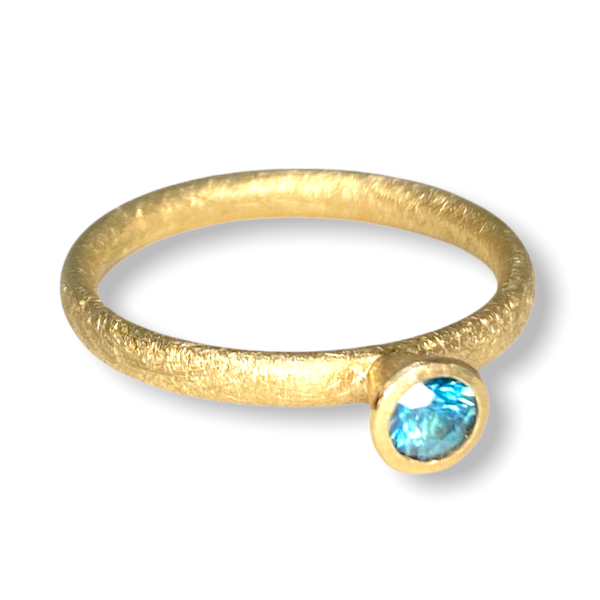 Sylvia Cone Shaped Stacker | Gold Stacking Ring | Choose Your Metal And Gemstones