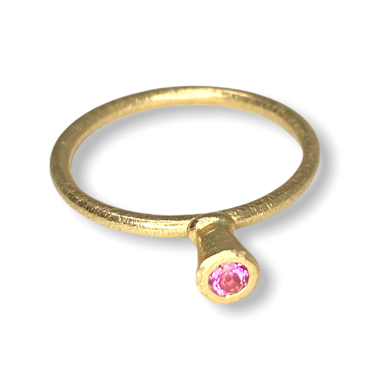 Victoria V-Cone Shaped Stacker | Gold Stacking Ring | Choose Your Metal And Gemstones