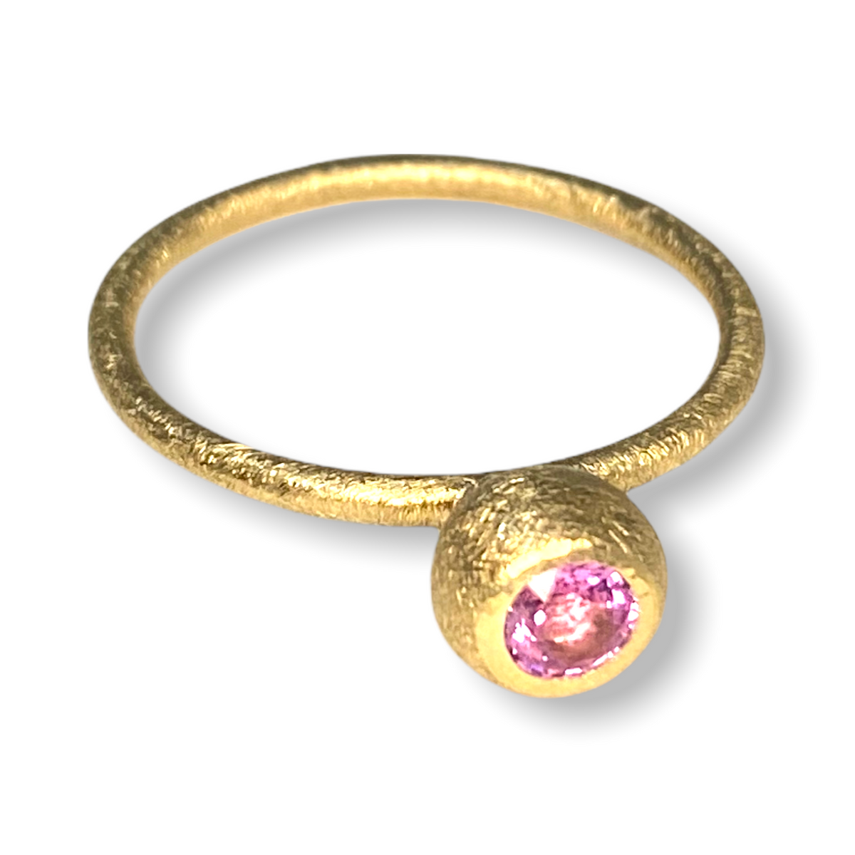 Sarah Big Ball Shaped Stacker | Gold Stacking Ring | Choose Your Metal And Gemstone