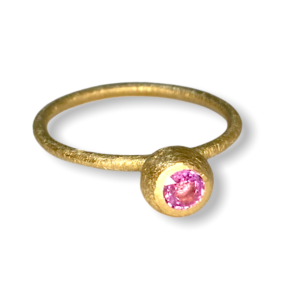 Sarah Big Ball Shaped Stacker | Gold Stacking Ring | Choose Your Metal And Gemstone