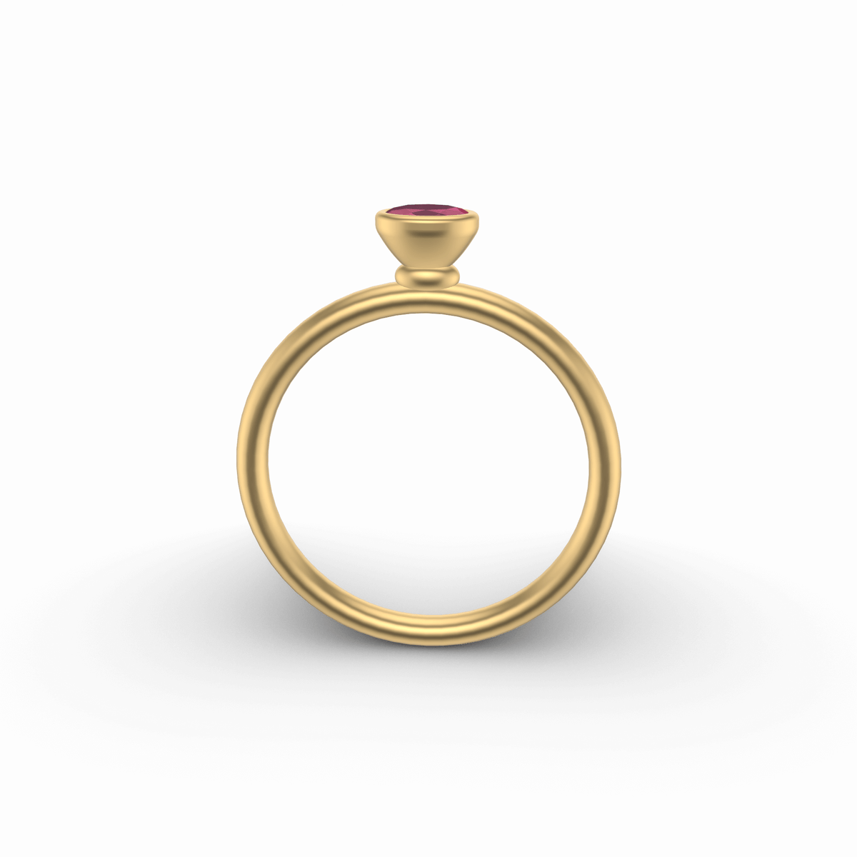 Rosie Mini Wide Oval Shaped Stacker | Gold Stacking Ring | Choose Your Metal And Gemstone