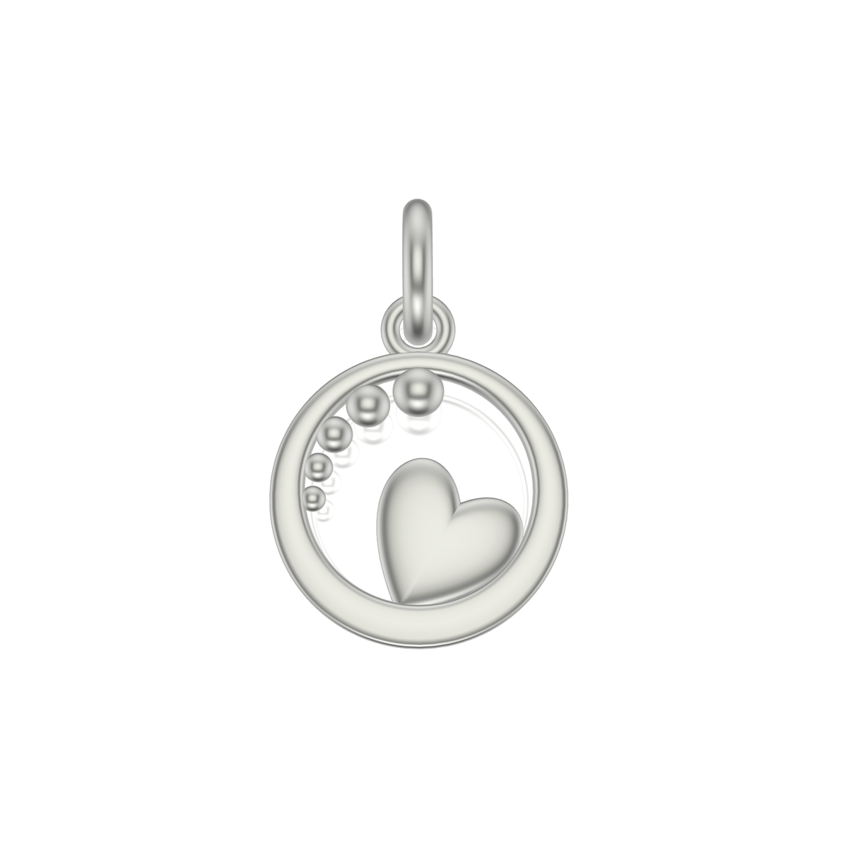 Love On The Side Framed Charm | Silver Pendant