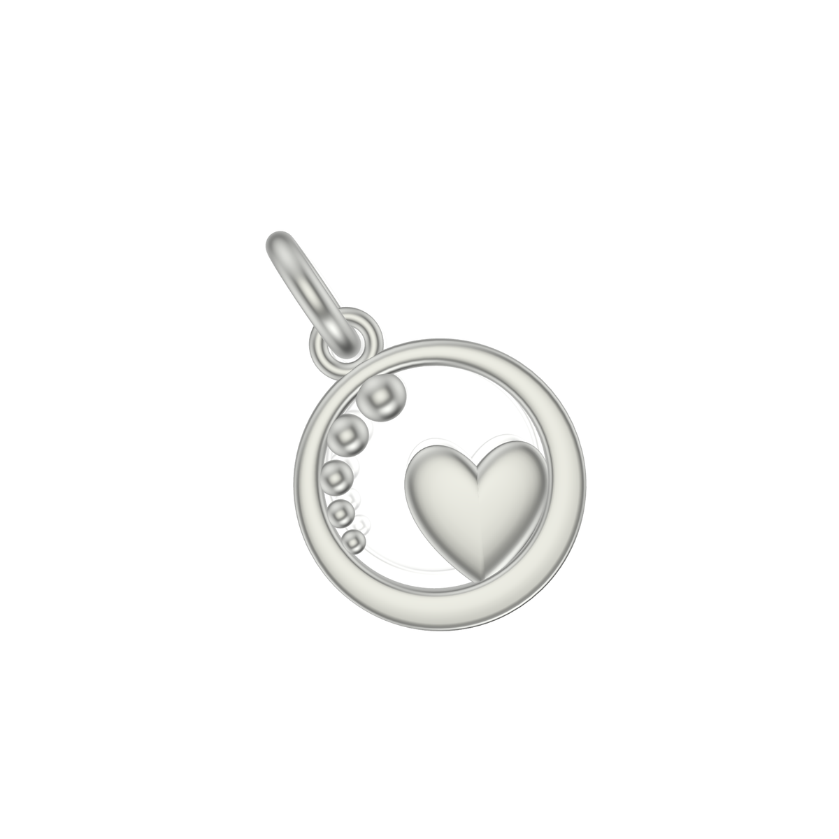 Love On The Side Framed Charm | Silver Pendant