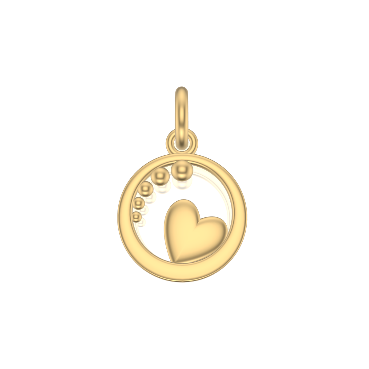 Love On The Side Framed Charm | Gold Pendant | Choose Your Metal
