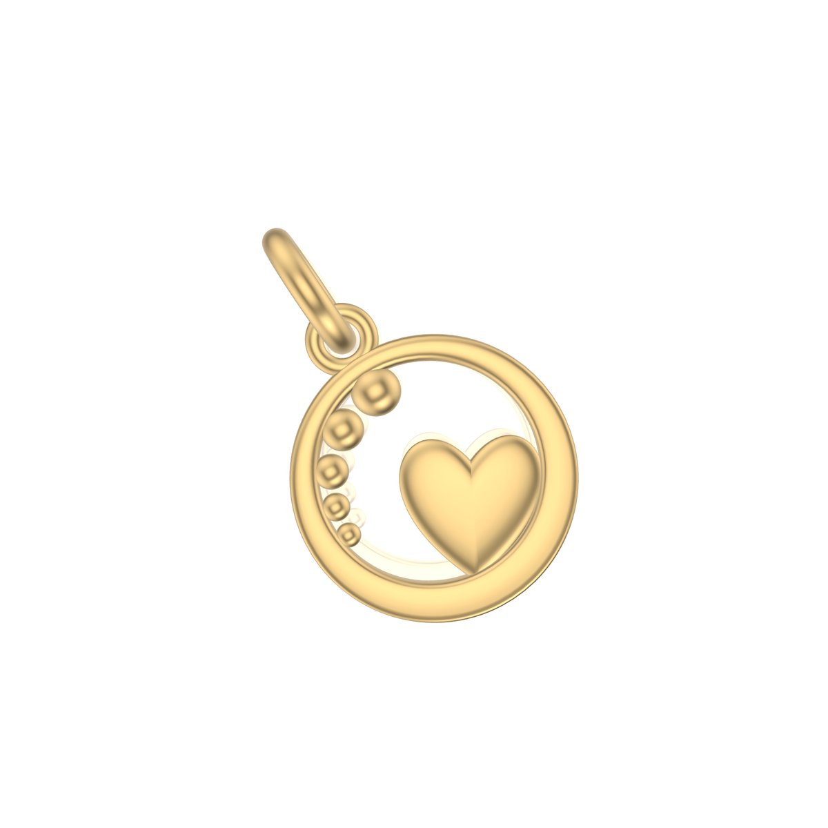 Love On The Side Framed Charm | Gold Pendant | Choose Your Metal