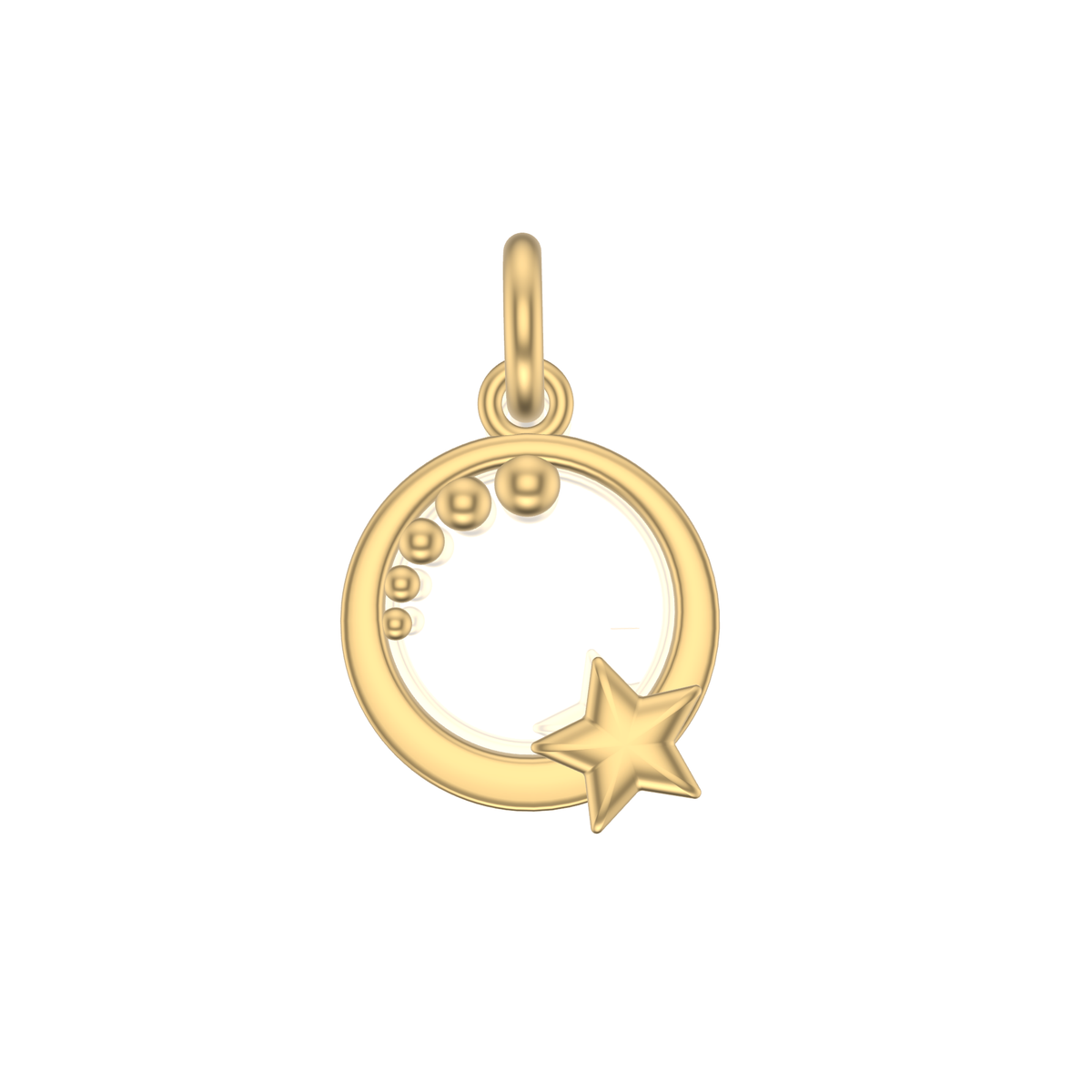 Rising Star Framed Charm | Gold Pendant | Choose Your Metal