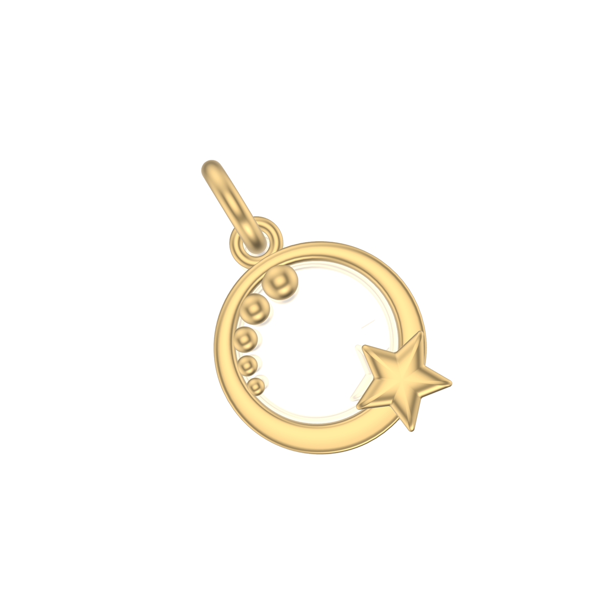 Rising Star Framed Charm | Gold Pendant | Choose Your Metal