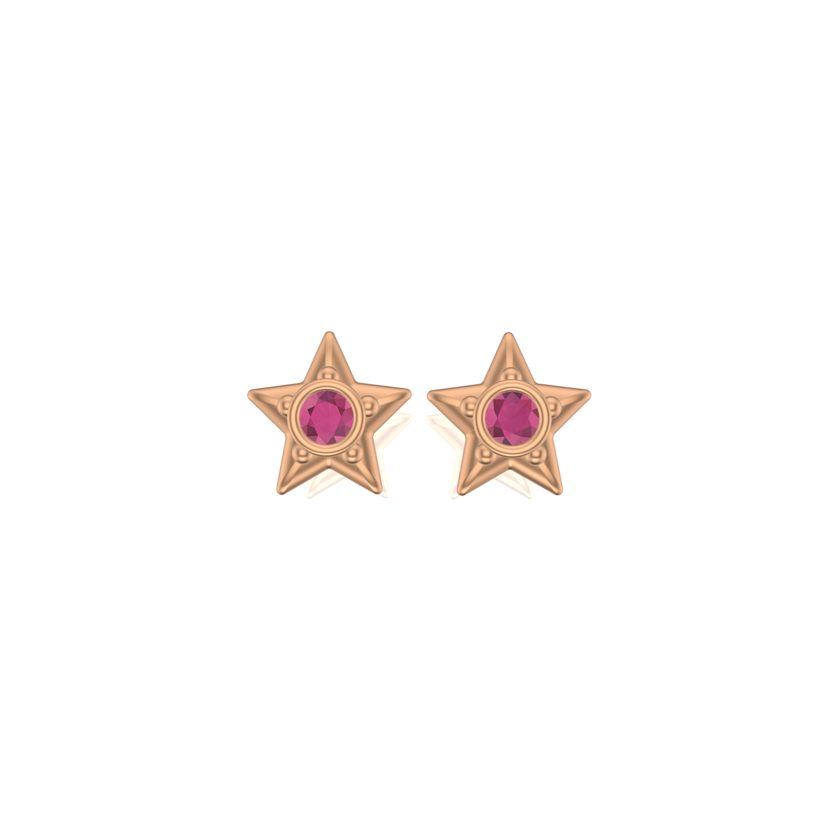 Little Star Studded Earrings  | Gold Studs | Choose Your Metal And Gemstones
