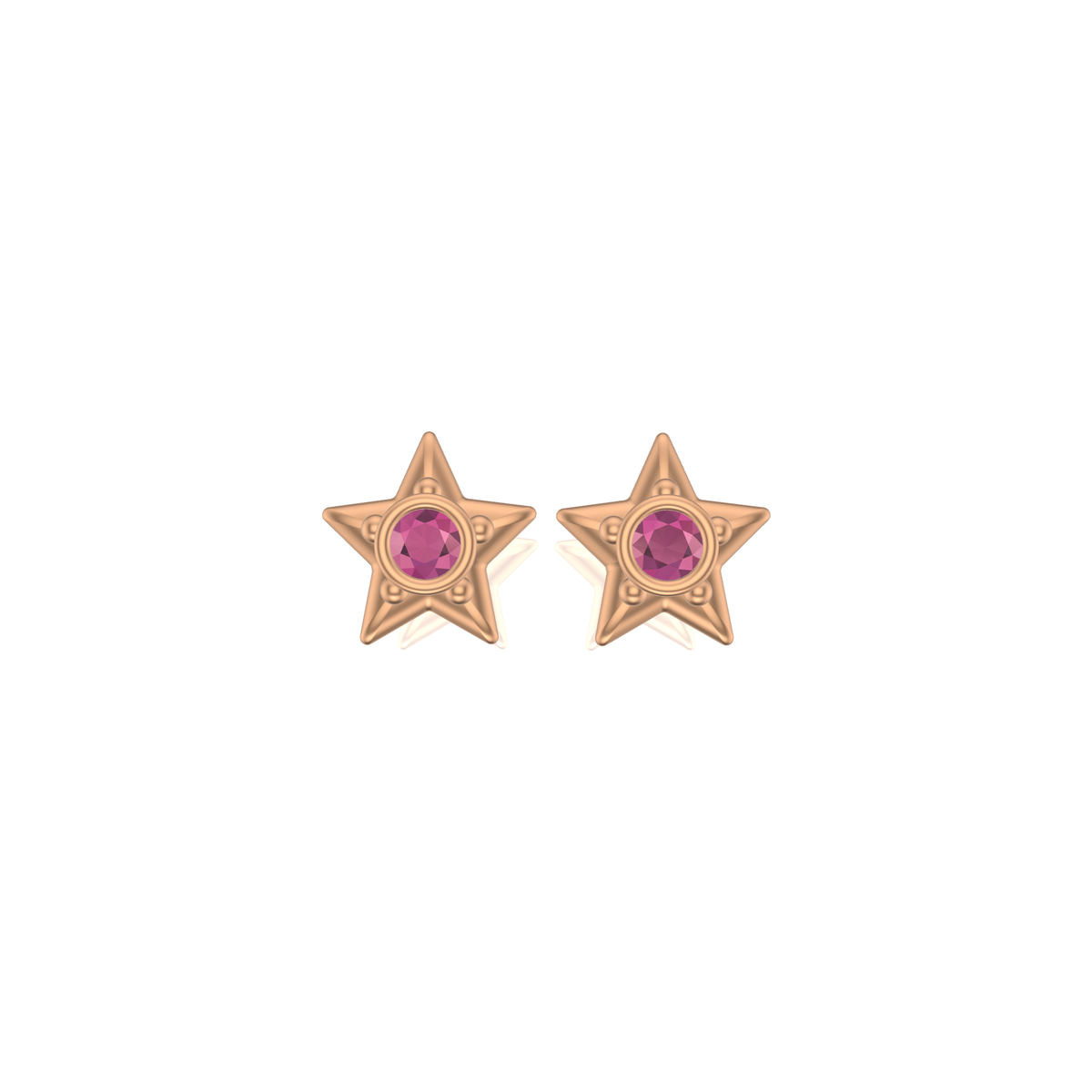 Little Star Studded Earrings  | Gold Studs | Choose Your Metal And Gemstones