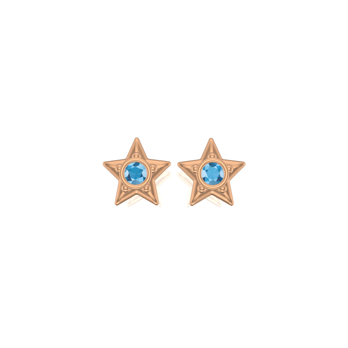 Little Star Studded Earrings  | Gold Studs | Choose Your Metal And Gemstones