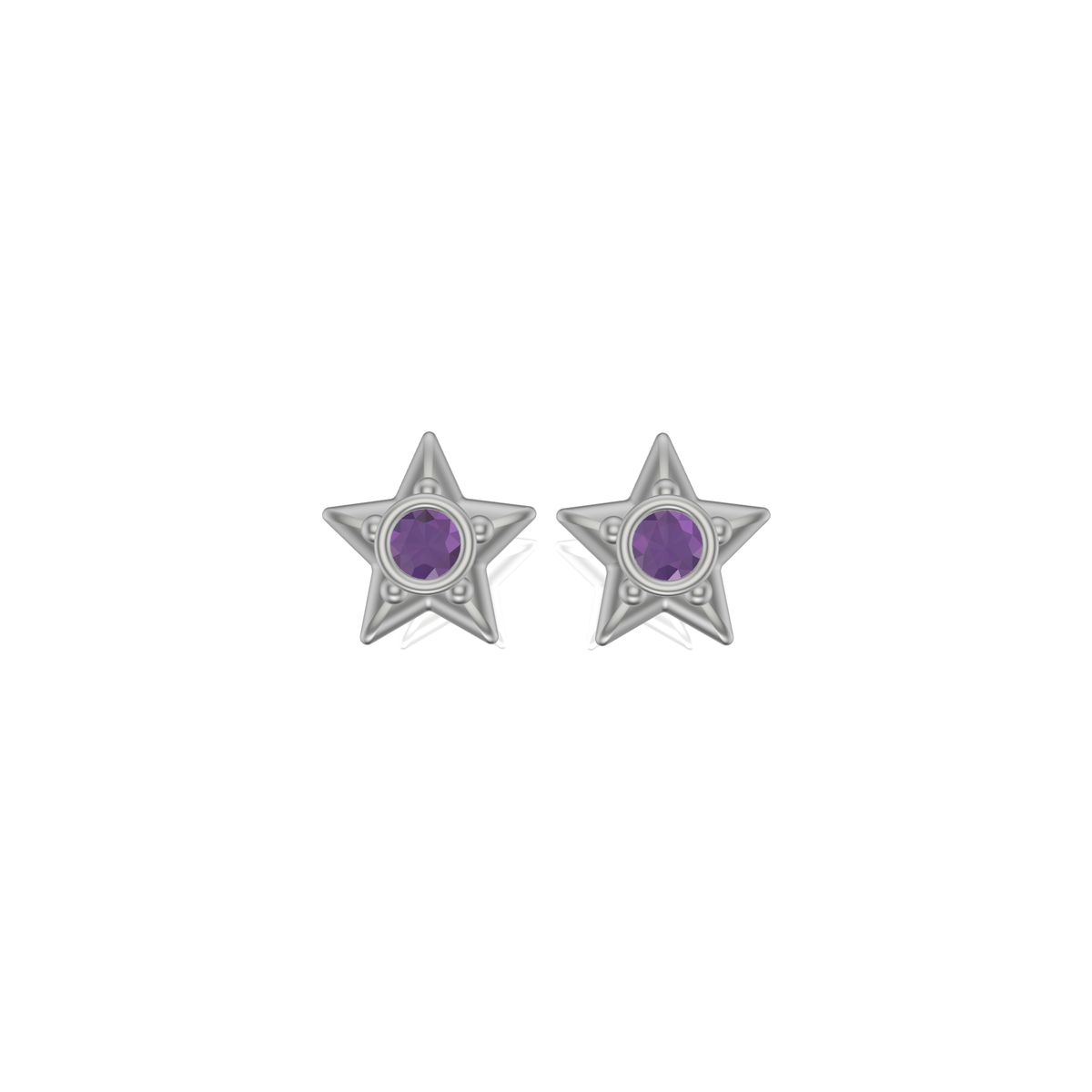 Little Star Studded Earrings  | Gold Studs | Choose Your Metal And Gemstones