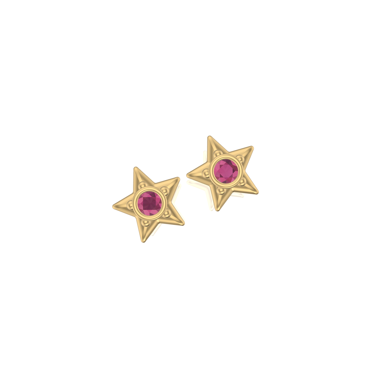 Little Star Studded Earrings  | Gold Studs | Choose Your Metal And Gemstones