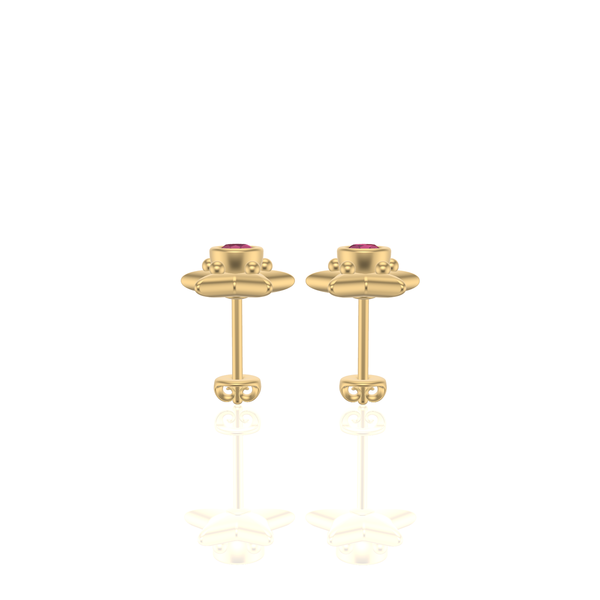 Little Star Studded Earrings  | Gold Studs | Choose Your Metal And Gemstones