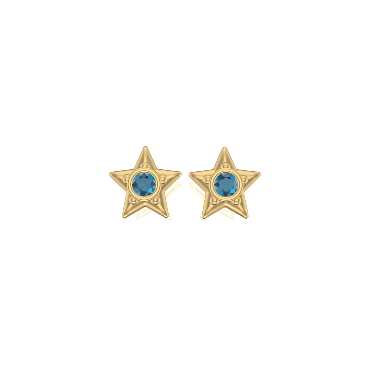 Little Star Studded Earrings  | Gold Studs | Choose Your Metal And Gemstones