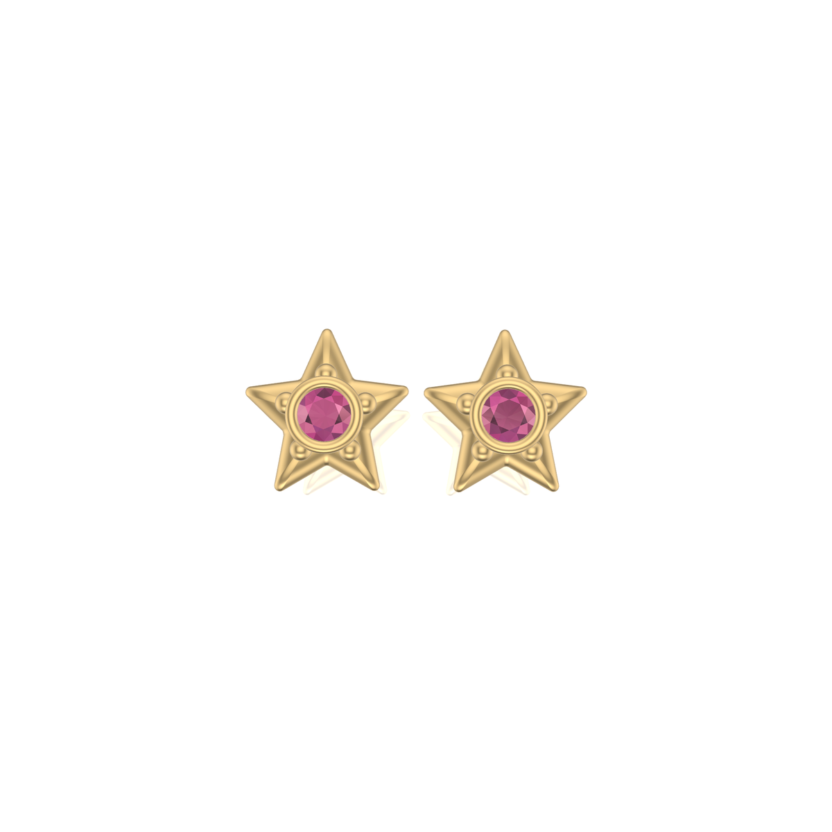 Little Star Studded Earrings  | Gold Studs | Choose Your Metal And Gemstones