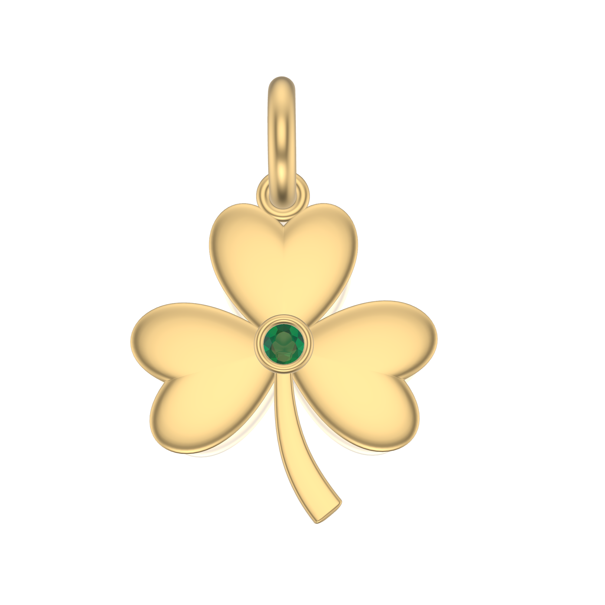 Sarah Shamrock Lucky Charm | Gold Pendant | Choose Your Metal And Gemstones