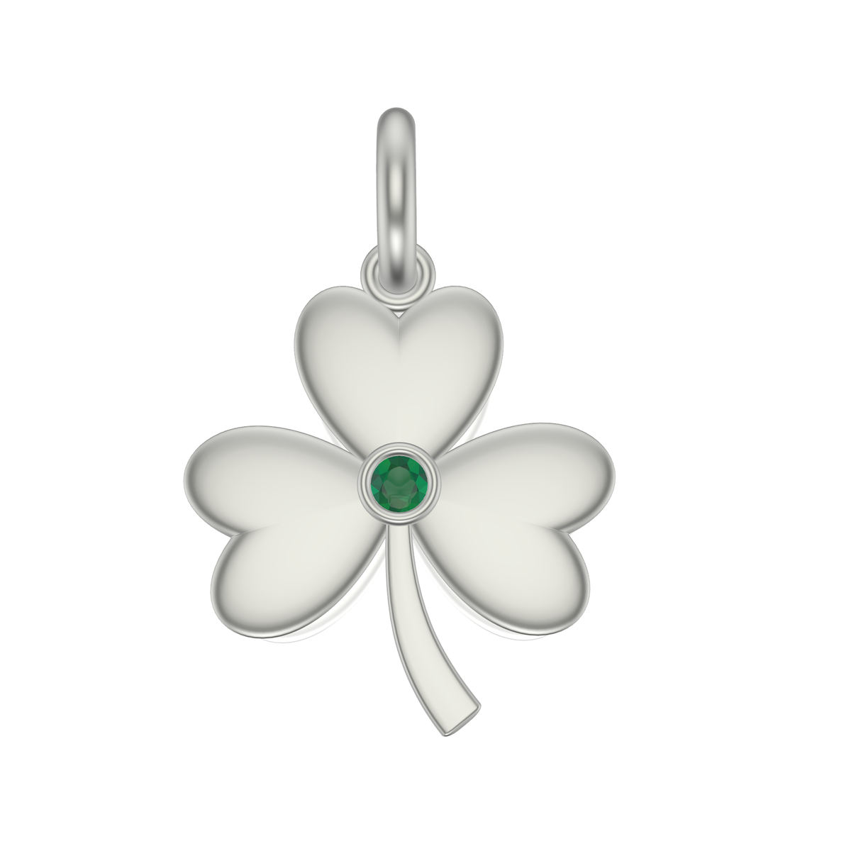 Sarah Shamrock Lucky Charm | Silver Pendant | Choose Your Gemstones