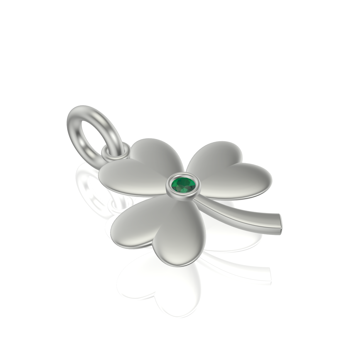 Sarah Shamrock Lucky Charm | Silver Pendant | Choose Your Gemstones