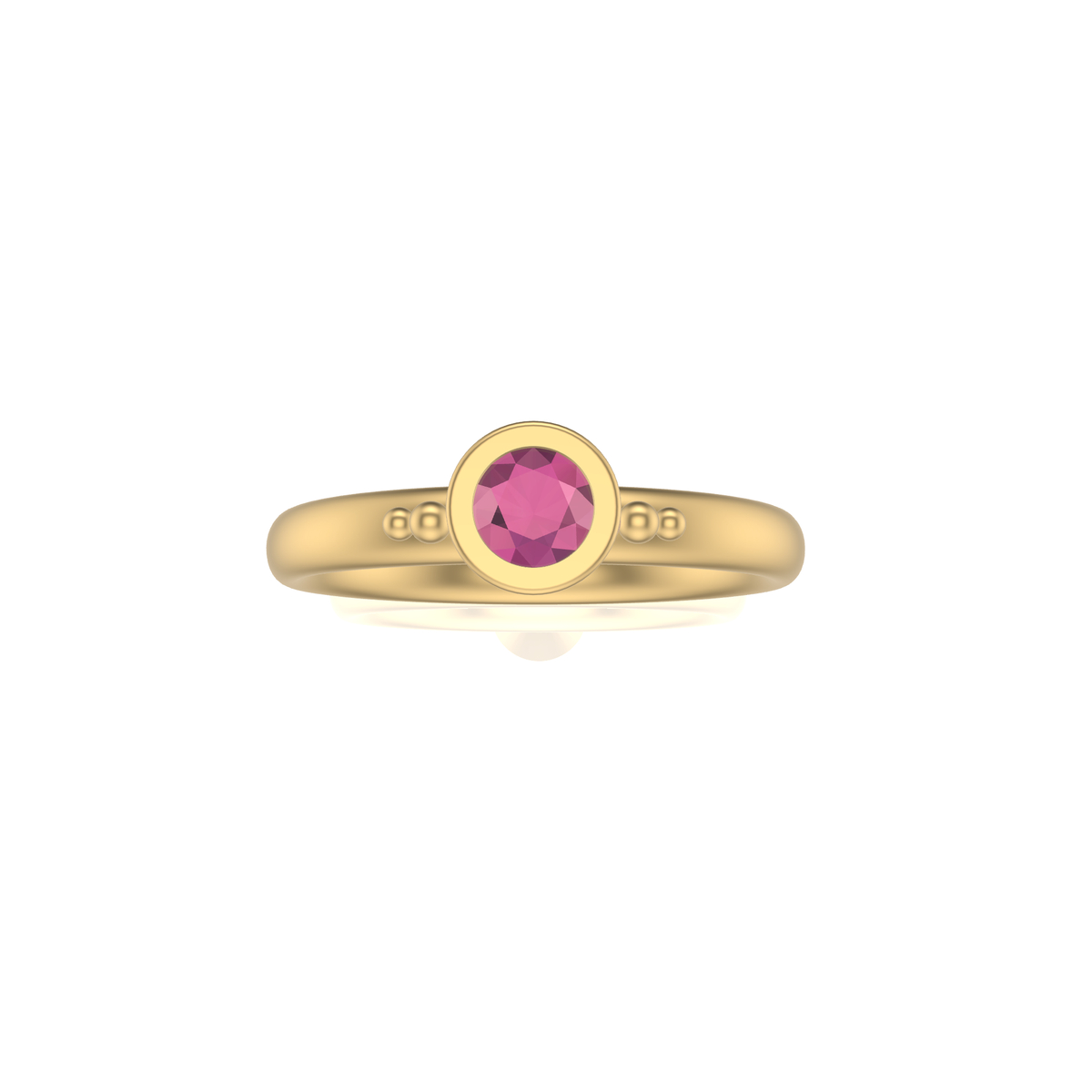 Sylvia Cone Shaped Stacker | Gold Stacking Ring With Granules | Choose Your Metal And Gemstones