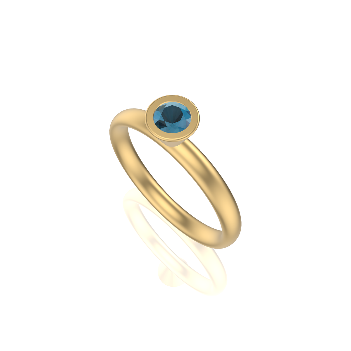 Sylvia Cone Shaped Stacker | Gold Stacking Ring | Choose Your Metal And Gemstones