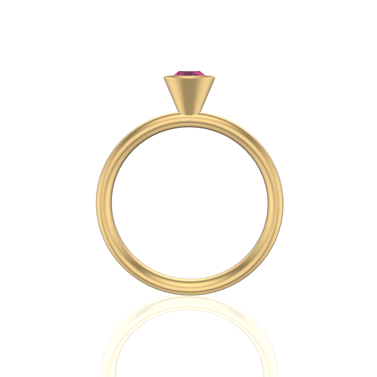 Sylvia Cone Shaped Stacker | Gold Stacking Ring | Choose Your Metal And Gemstones