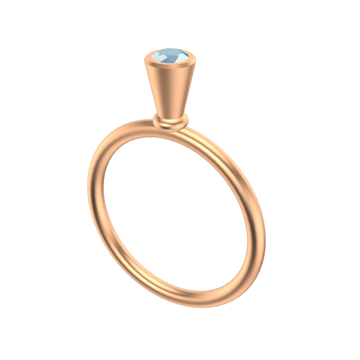 Victoria V-Cone Shaped Stacker | Gold Stacking Ring | Choose Your Metal And Gemstones