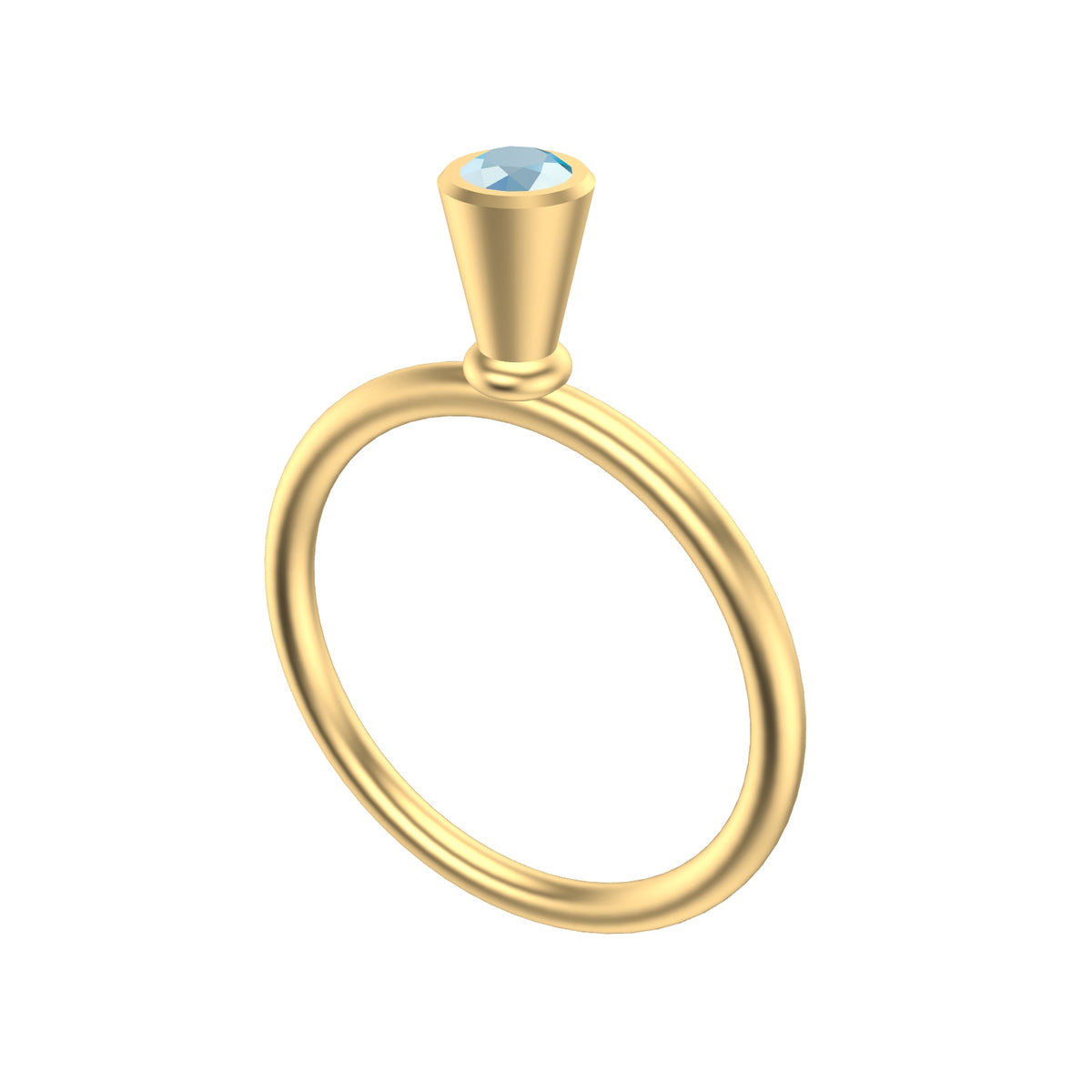 Victoria V-Cone Shaped Stacker | Gold Stacking Ring | Choose Your Metal And Gemstones