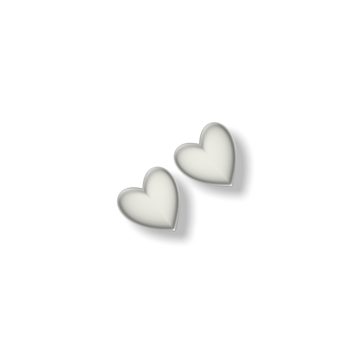 Little Love Heart Earrings  | Silver Studs