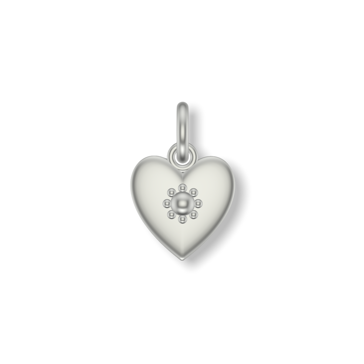 Little Love Heart Studded Charm | Silver Pendant