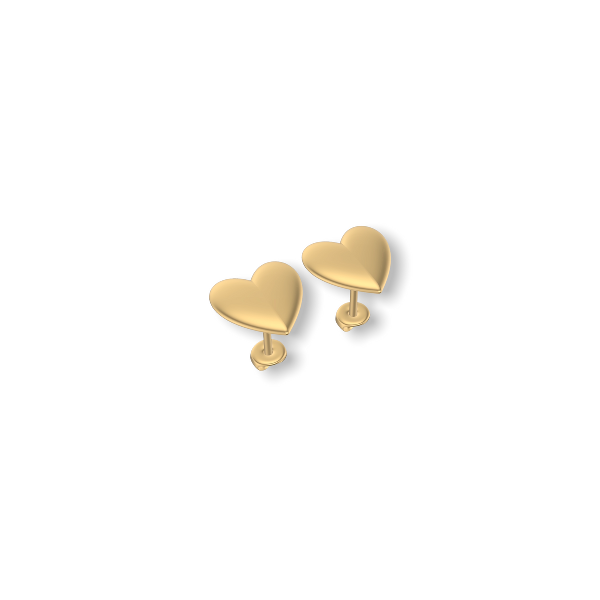 Little Love Heart Earrings  | Gold Studs | Choose Your Metal