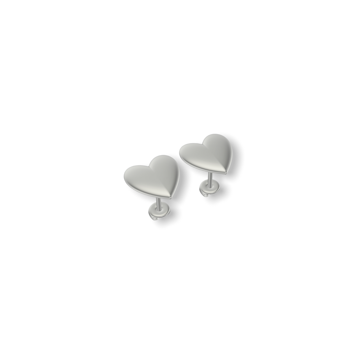 Little Love Heart Earrings  | Silver Studs