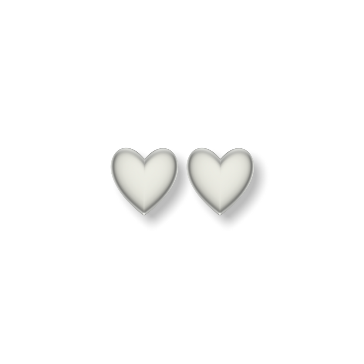 Little Love Heart Earrings  | Silver Studs